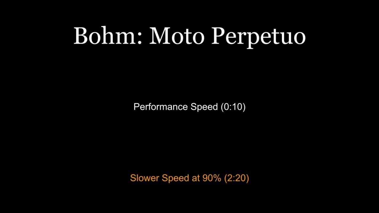 Bohm: Moto Perpetuo -piano accompaniment