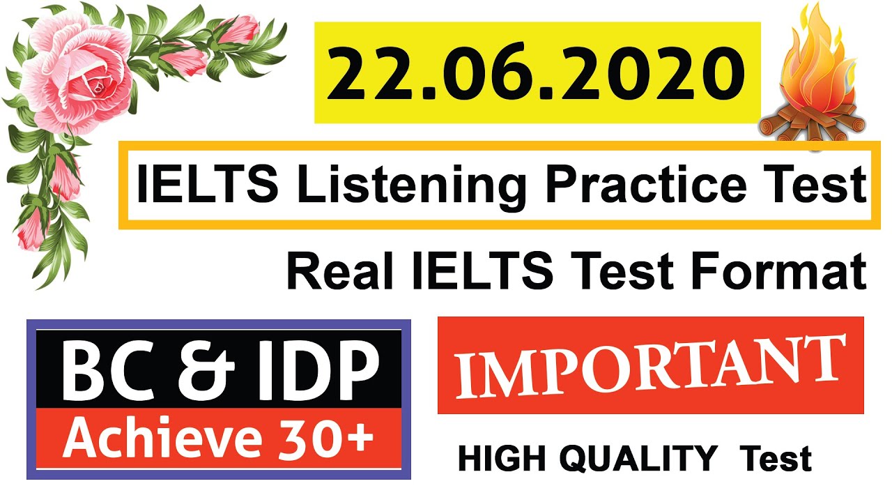 IELTS Listening Practice Test 2020 with ANSWERS | 22.06.2020 | IELTS Real Test Format