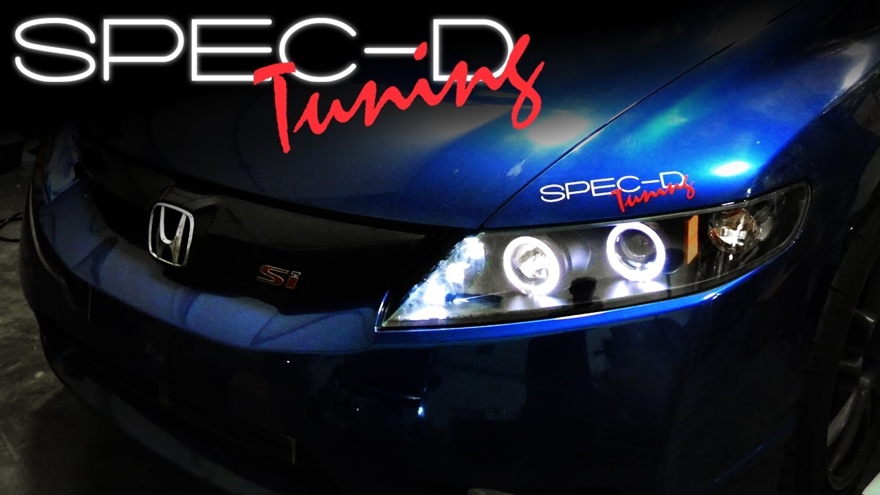 SPECDTUNING INSTALLATION VIDEO: 2006-11 HONDA CIVIC 4 DOOR PROJECTOR HEADLIGHTS