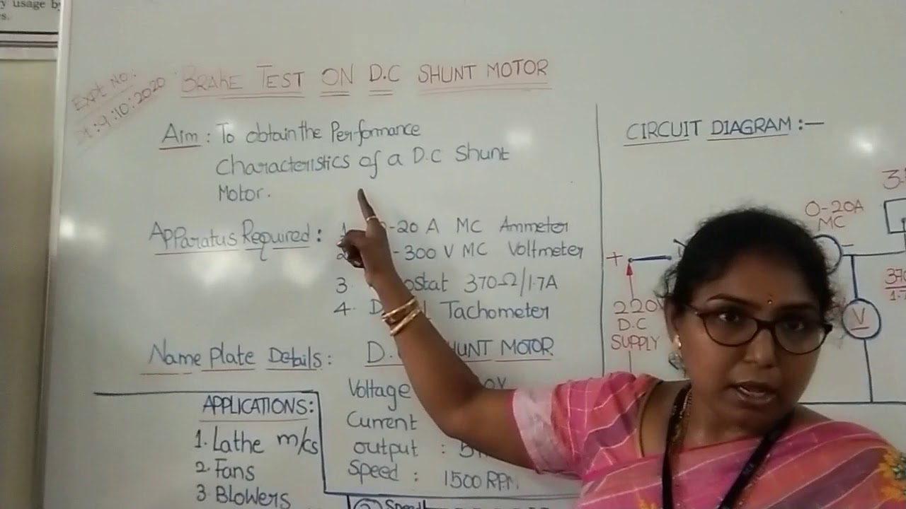 BRAKE TEST ON DC SHUNT MOTOR FULL VIDEO