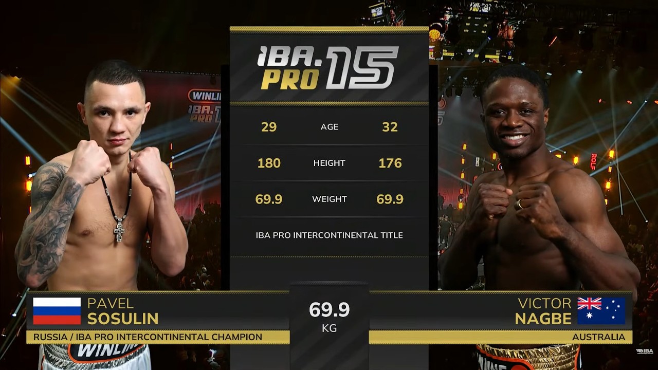 Pavel Sosulin 🇷🇺 vs Victor Nagbe 🇦🇺 | IBA.PRO 15 | March 12, 2026 | Saint Petersburg, Russia