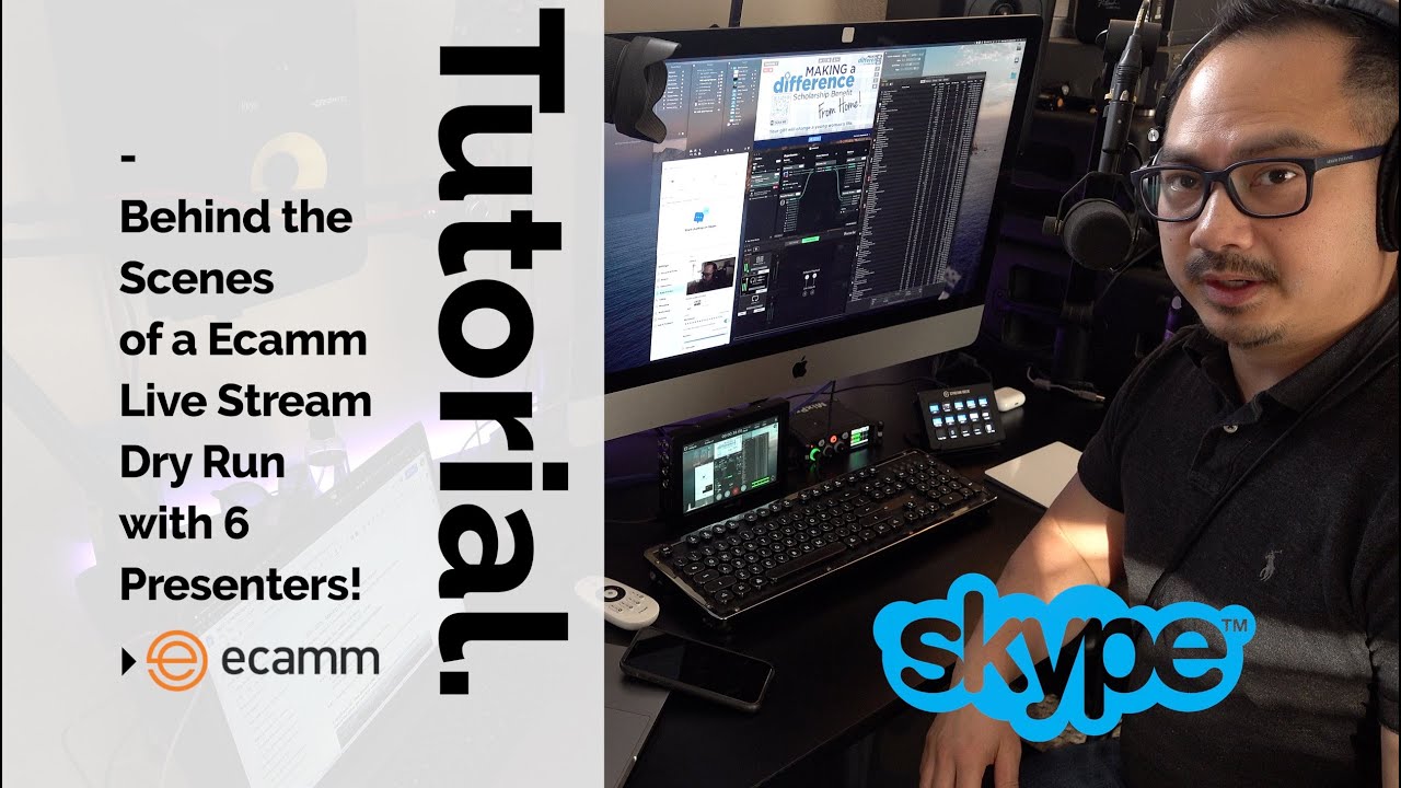 Ecamm Live Behind the Scenes of a Show with 6 Skype Guests