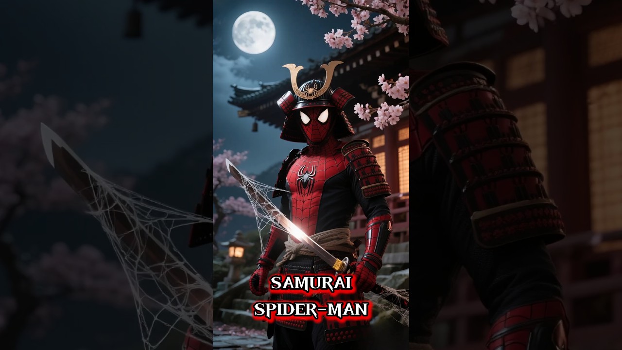 SAMURAI SPIDERMAN 🤯🕷️🕸️#spiderman #marvel #superheroes #shorts #videoshort #viral #venom