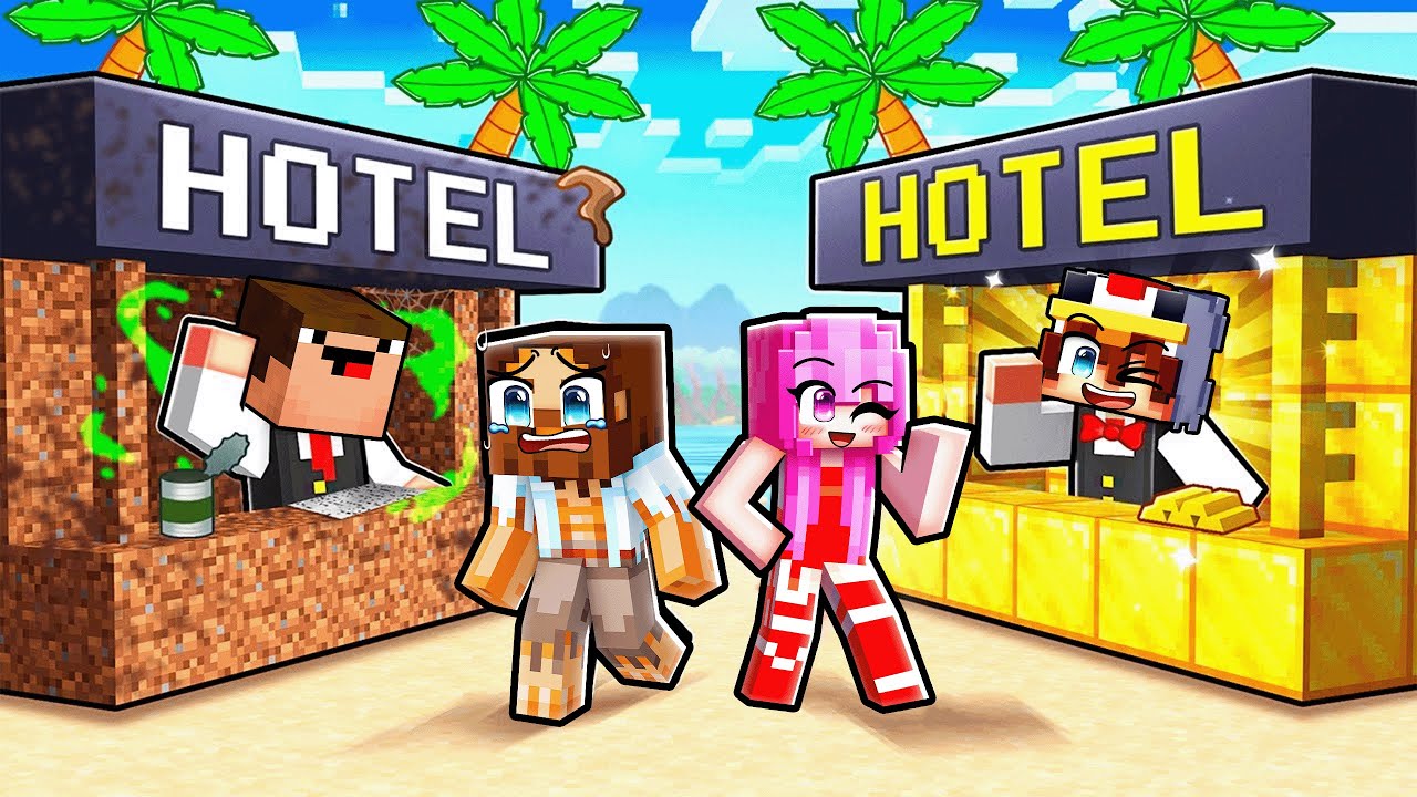 BUILD BATTLE des HÔTELS : RICHE contre PAUVRE sur Minecraft !