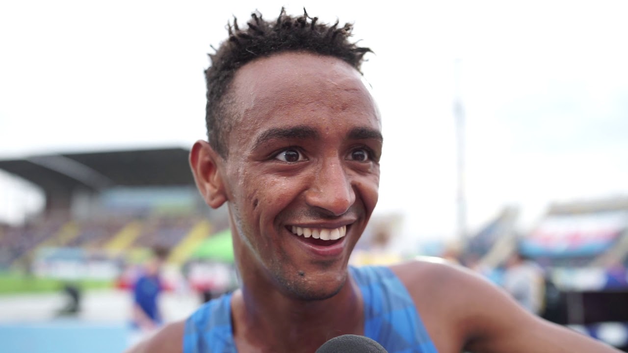 Yemaneberhan Crippa (ITA) after first place in the 5000m