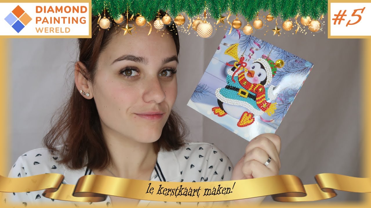 1e kerstkaart maken! ✩ Diamond Painting December 2020