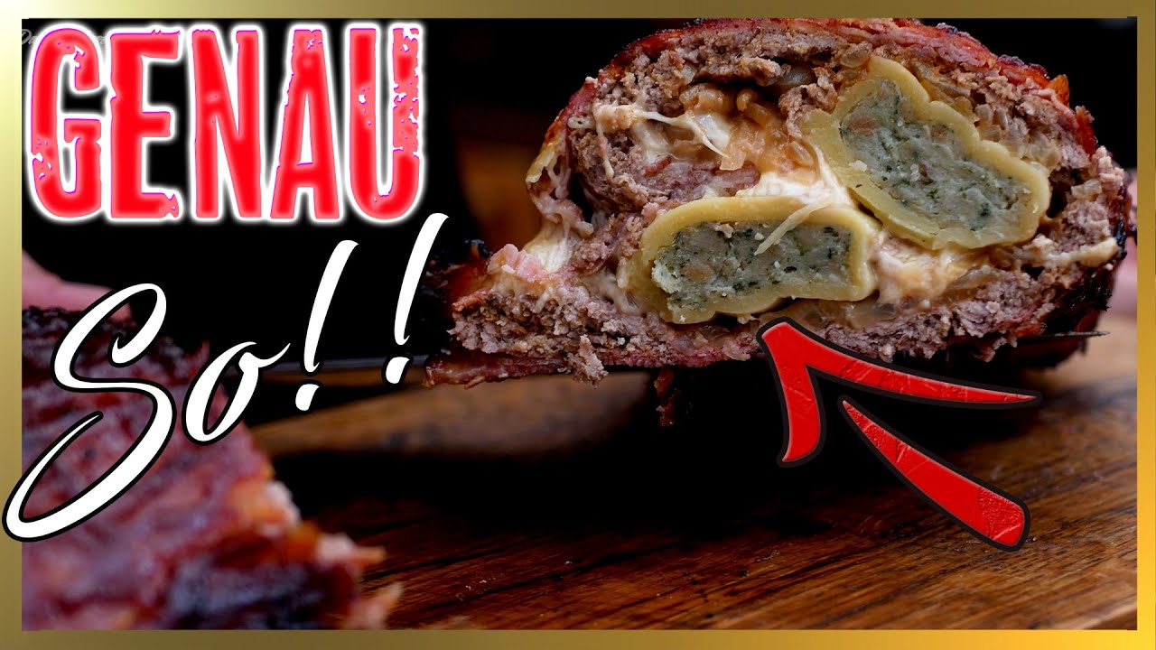 Schwäbische Bacon Bomb | Bacon Bomb mit Maultaschen und Käse | Hackbraten gefüllt | MGBBQ