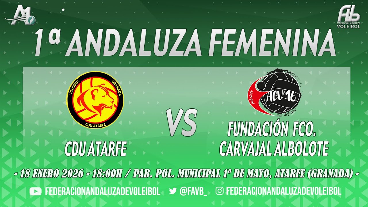 1ª ANDALUZA FEMENINA -  CDU ATARFE  vs  FUNDACIÓN FCO. CARVAJAL ALBOLOTE