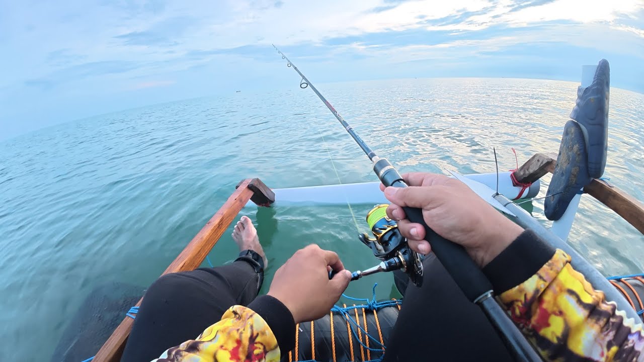Trip mancing pakai ban dalam Alhamdulillah stike kerapu