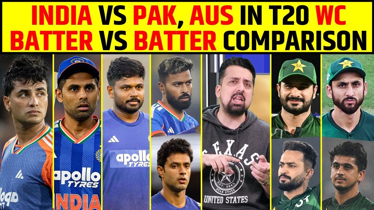 INDIA VS PAK, AUS IN T20 WC BATTER VS BATTER COMPARISON #indvspak #indvsaus #t20worldcup