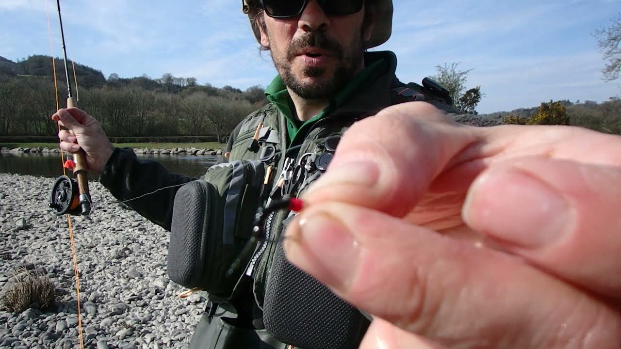 The Flying fisherman released from lockdown II fishes the Dee at Llandderfel, Bala