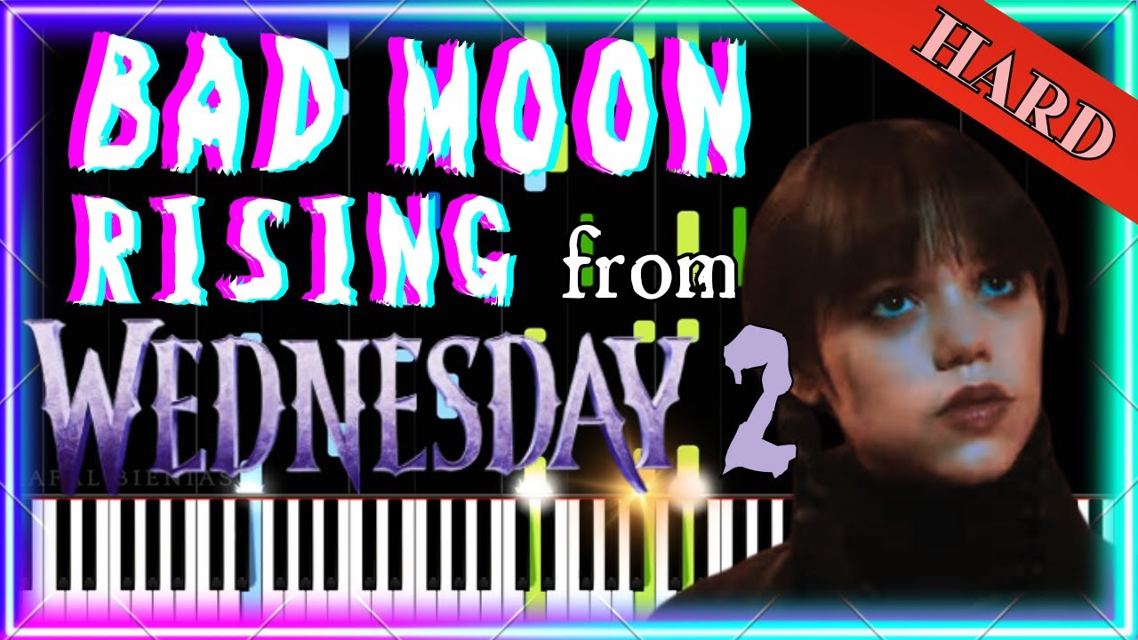 BAD MOON RISING - Piano Tutorial (from Netflix Wednesday 2)
