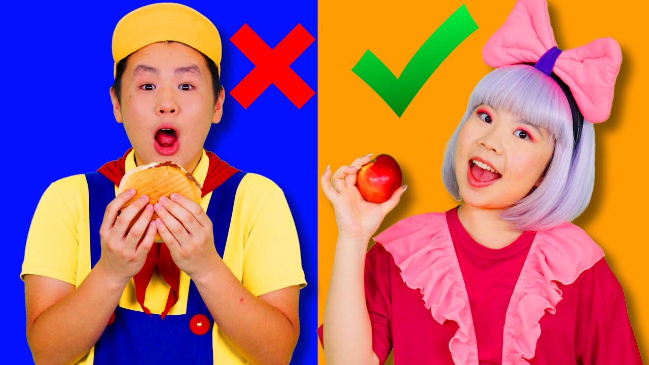 🍅Healthy Food vs Junk Food 🍔 | Kids Funny Songs