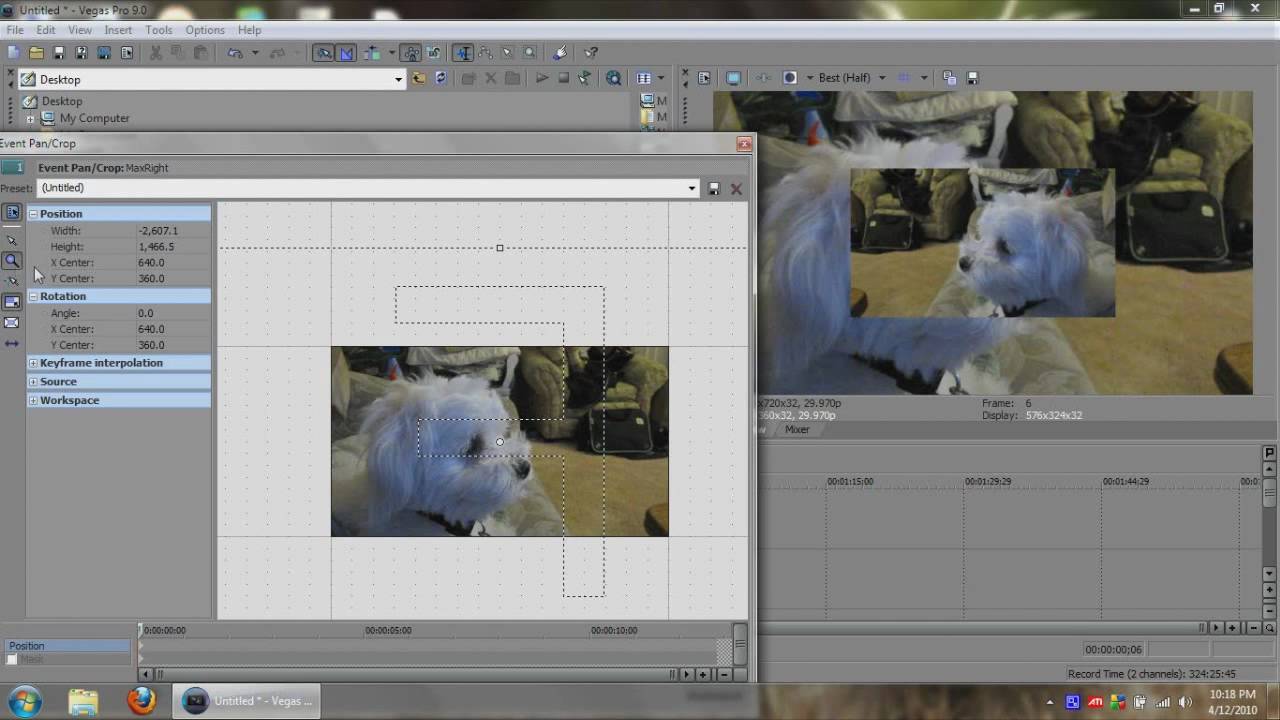 Sony Vegas - How To Place Two Videos Side By Side / Split Screen