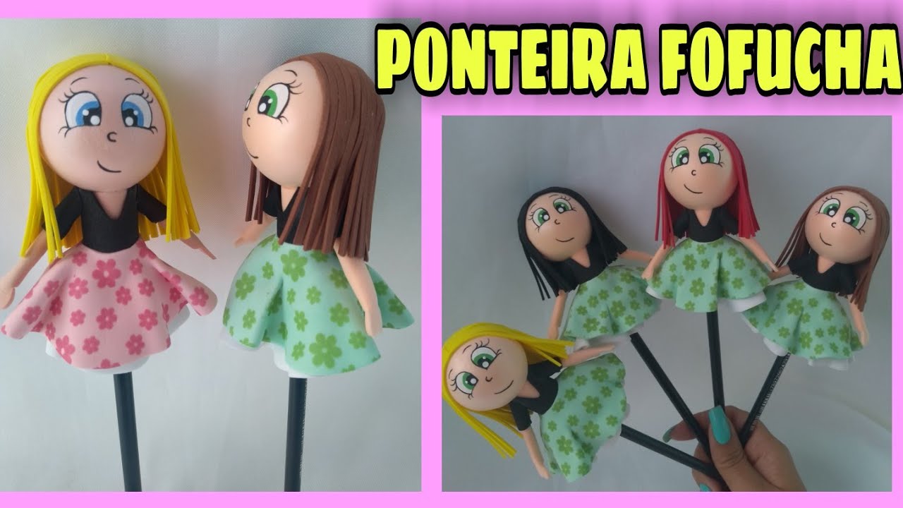 Como fazer ponteira de lápis com Eva | Fofucha decorada com Eva