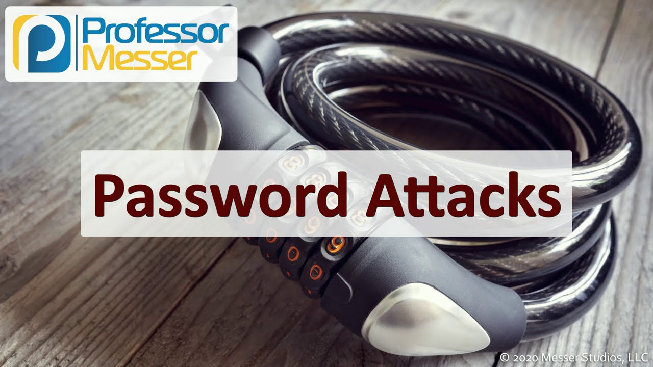 Password Attacks - SY0-601 CompTIA Security+ : 1.2