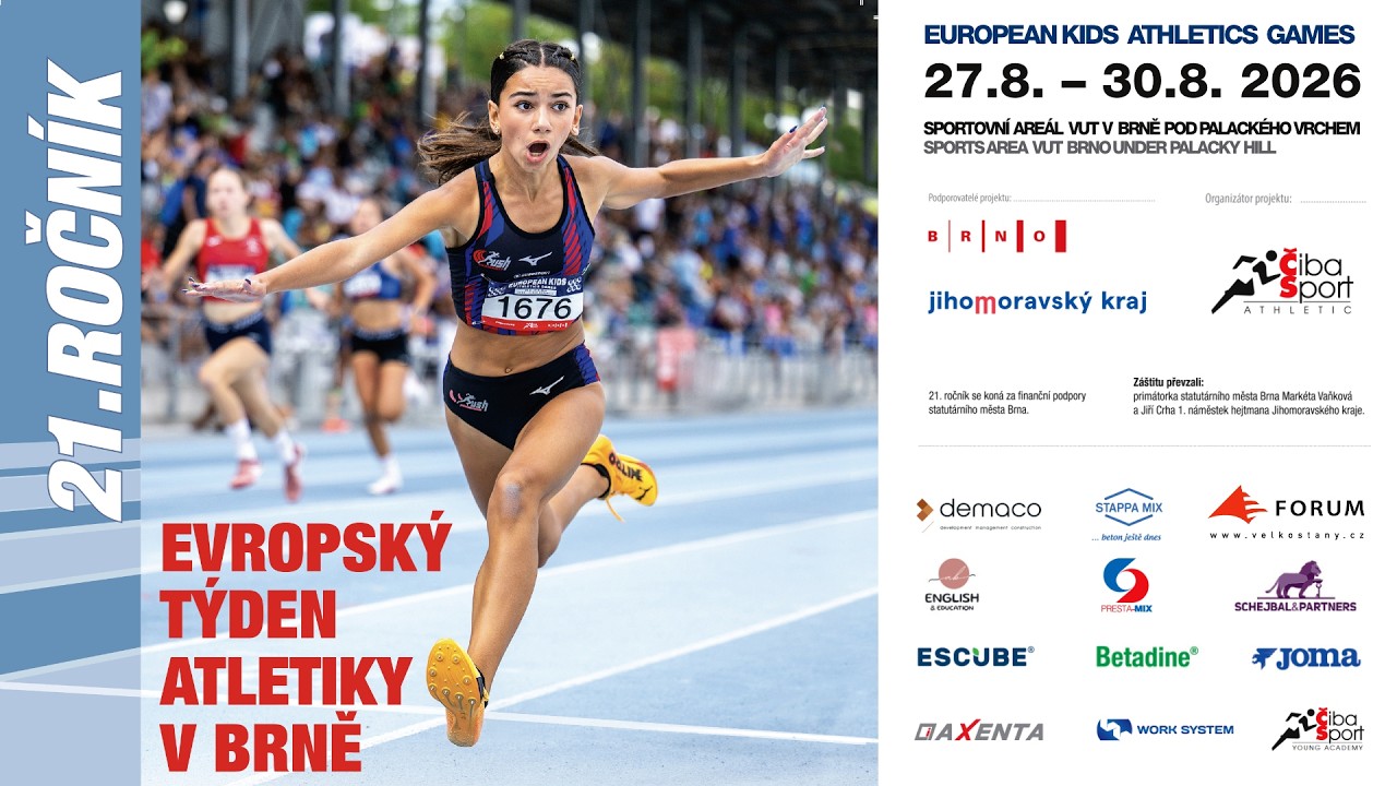 EUROPEAN KIDS ATHLETICS GAMES 2026 / 21. ročn&iacute;k / 27. 8. 2026 - 30. 8. 2026 - 1/5