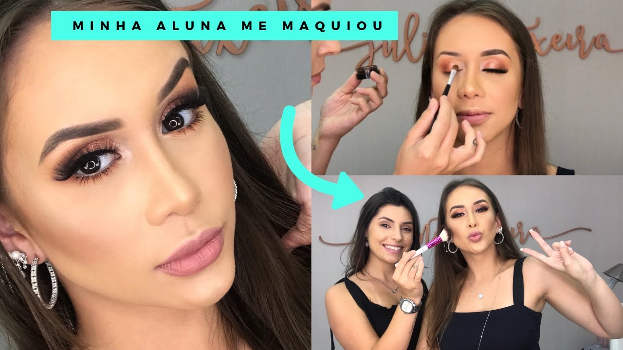 Maquiando Cliente | Fui maquiada por minha aluna 😱