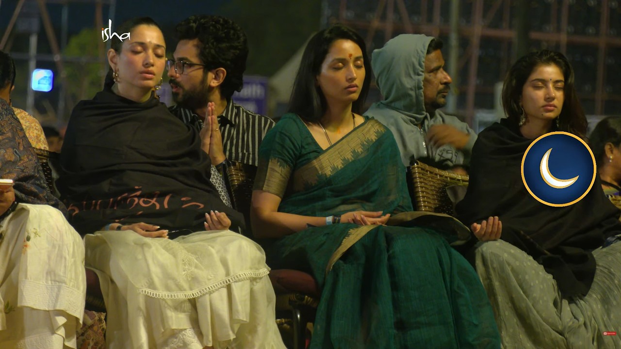 Tamanna Bhatia Deep Meditation | Maha Shivratri 2026 LIVE with Sadhguru | Isha Foundation Coimbatore