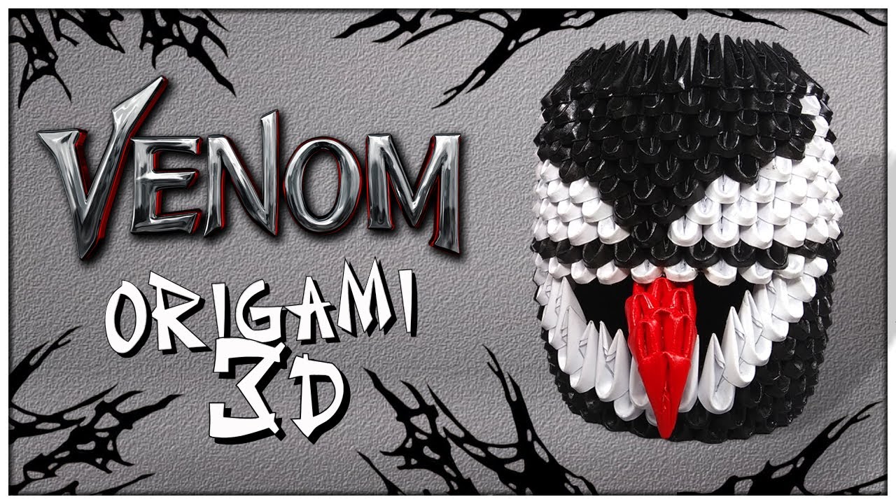Origami 3D: Tutorial Venom Paso A Paso 🎬 3D Origami Venom 🕸