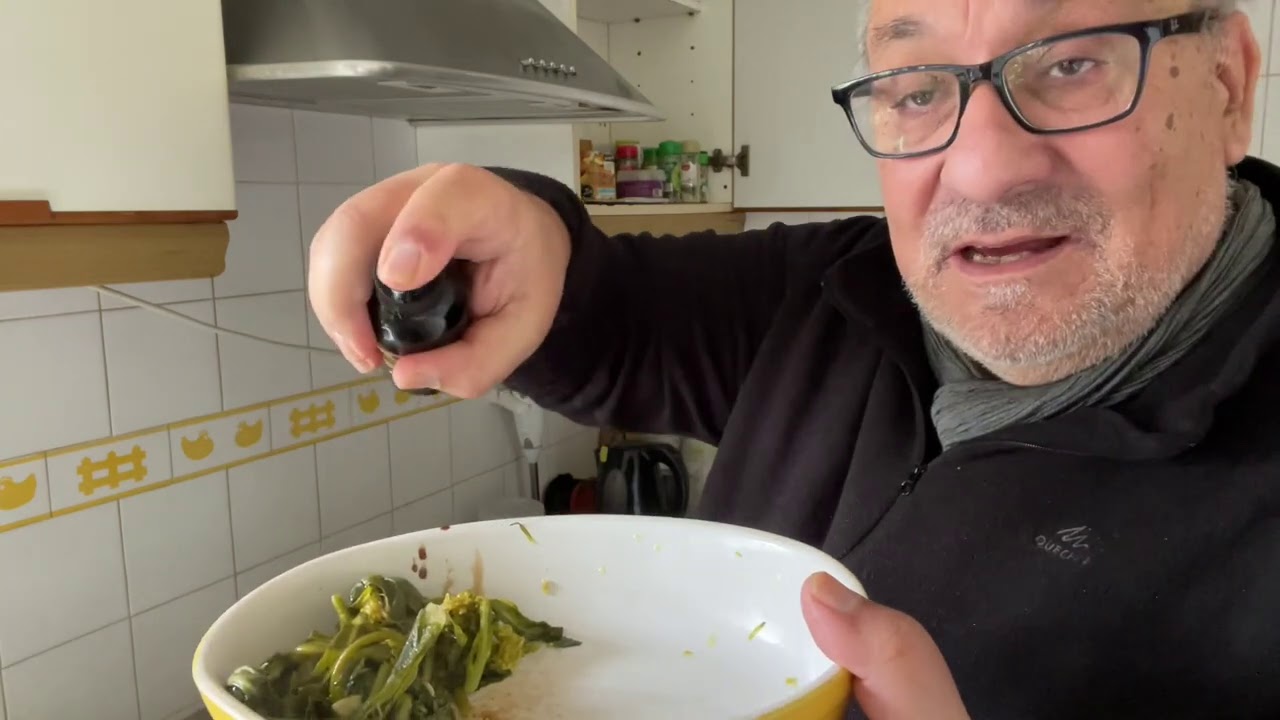 Arroz com grelos e filetes de pescada