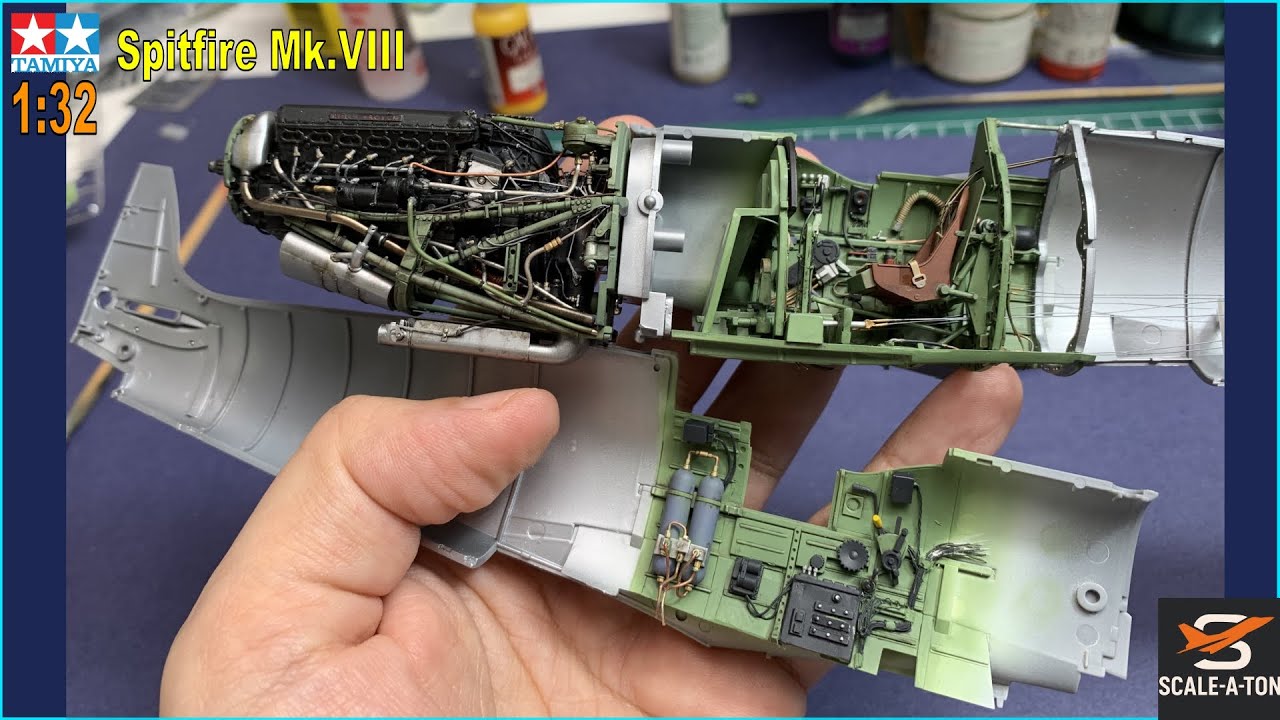 Сборка модели самолёта Tamiya Spitfire Mk.VIII в масштабе 1/32 — Часть 2. Сборка кабины