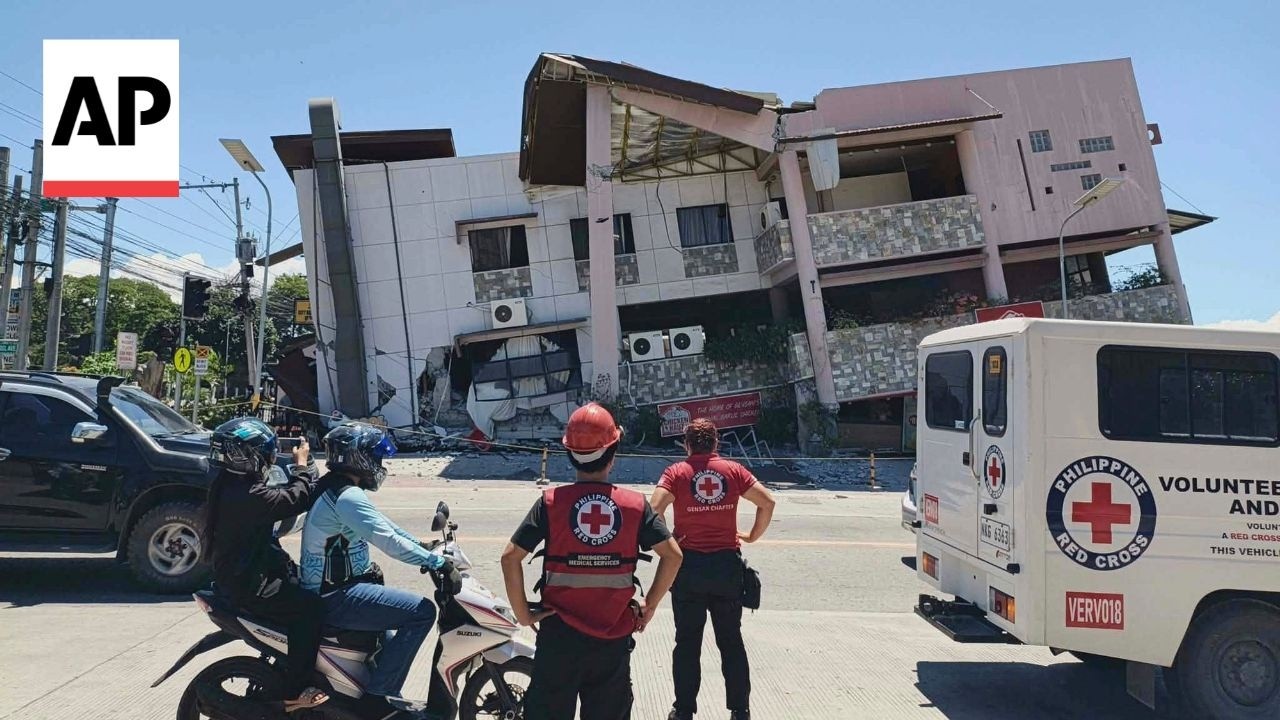 Scenes of destruction in the Philippines as death toll rises after 7.8 earthquake