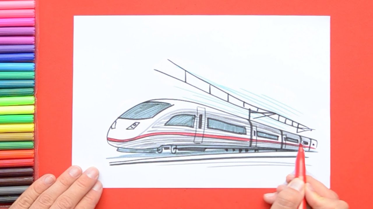 How to draw ICE High Speed Train, Europe
