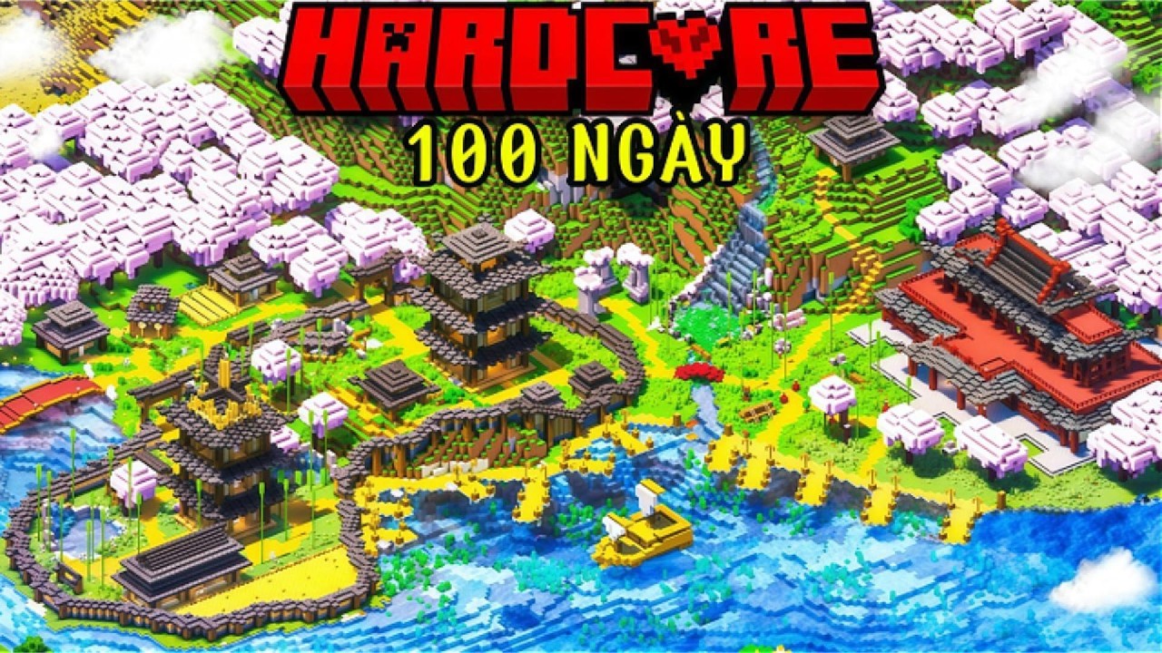 Tôi Đã Sinh Tồn 100 Ngày XÂY DỰNG VỚI PHONG CÁCH NHẬT BẢN Trong Minecraft Hardcore!!