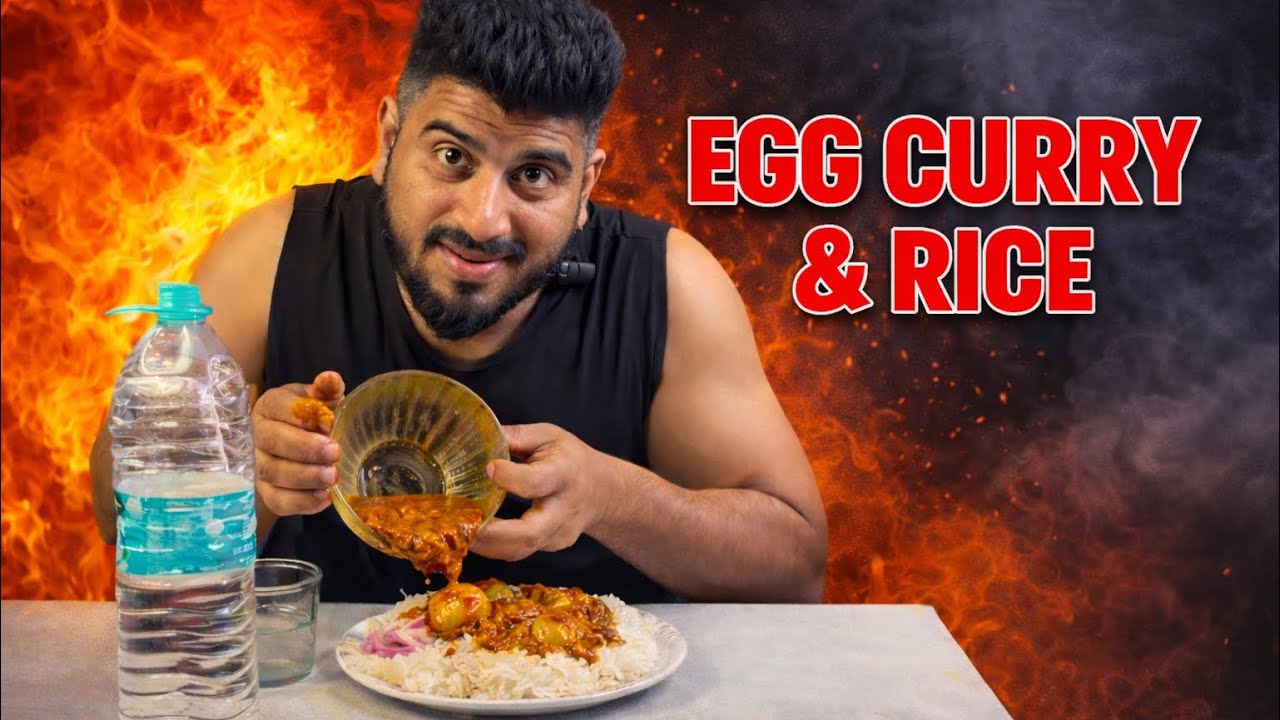 | MUKBANG- ASMR EATING EGG CURRY WITH ROCE & ONION😋 | #viral #youtube #food #eggcurry 