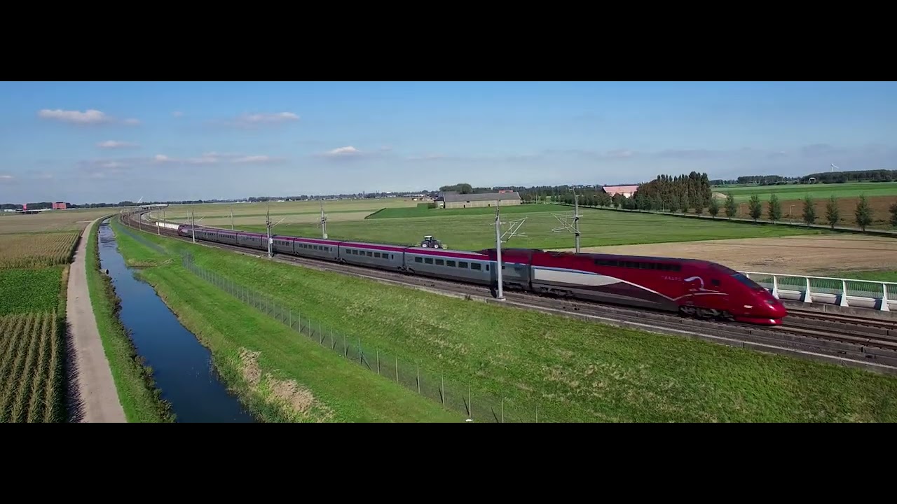 Dronevideo Thalys van Amsterdam naar Parijs