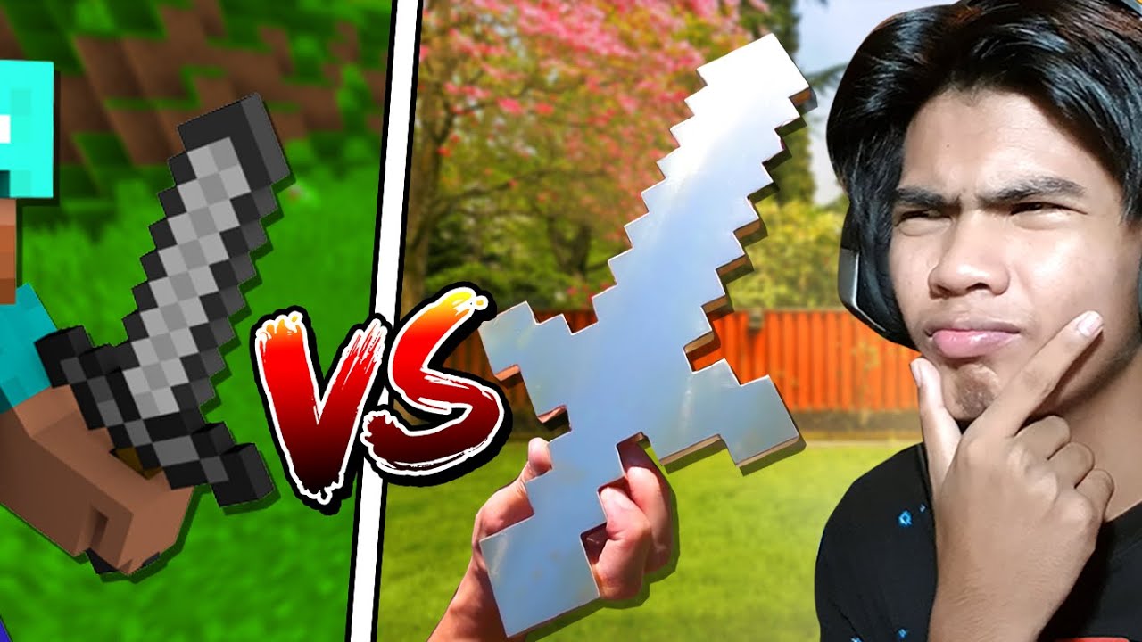 ដាវមែនទែន VS ដាវក្នុង MInecraft