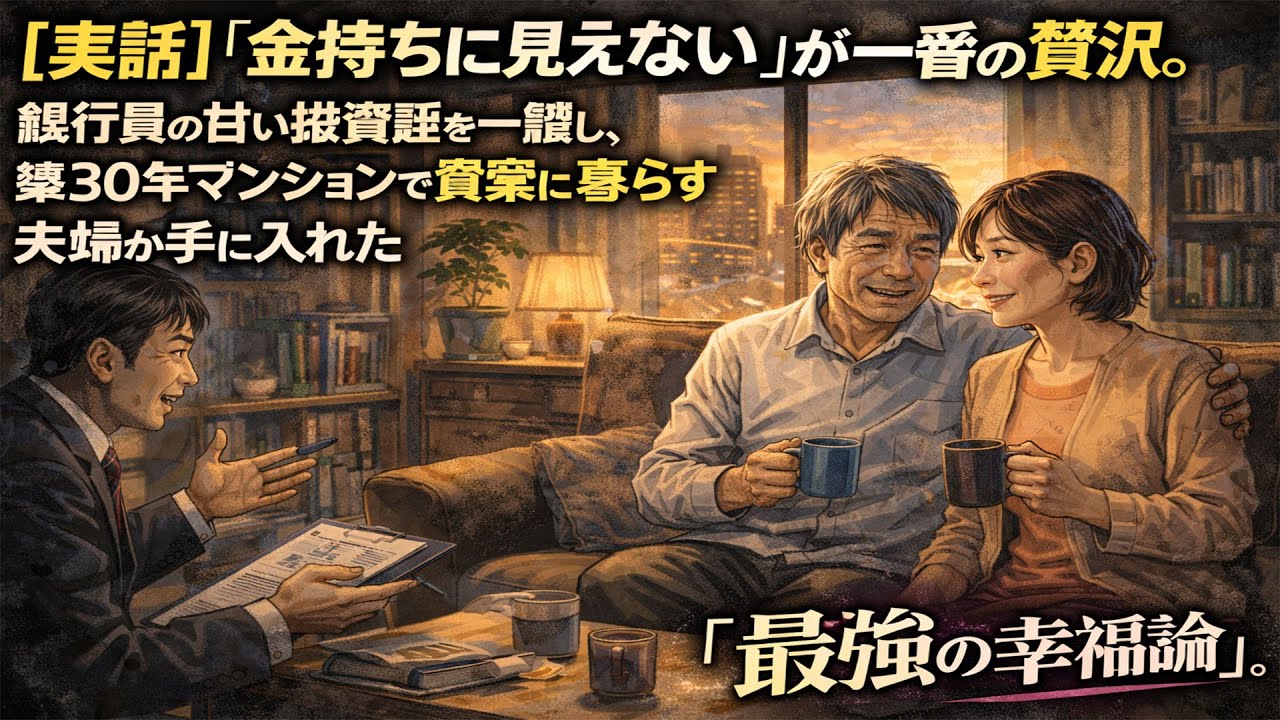 資産家なのに質素な暮らし？銀行員の甘い罠を断り、古びたマンションで手に入れた「最強の幸福論」が深すぎる。
