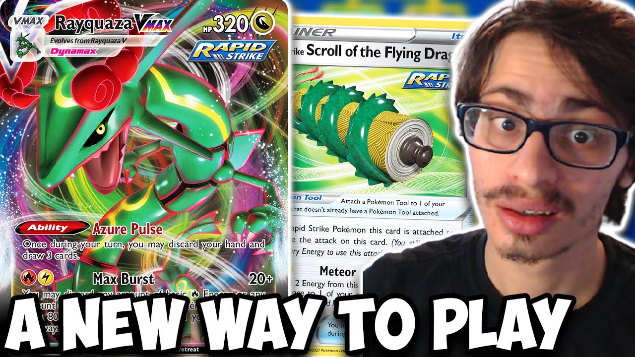 A New Way To Play Rayquaza VMAX! Scroll Of The Flying Dragon! Sniping! Evolving Skies PTCGO