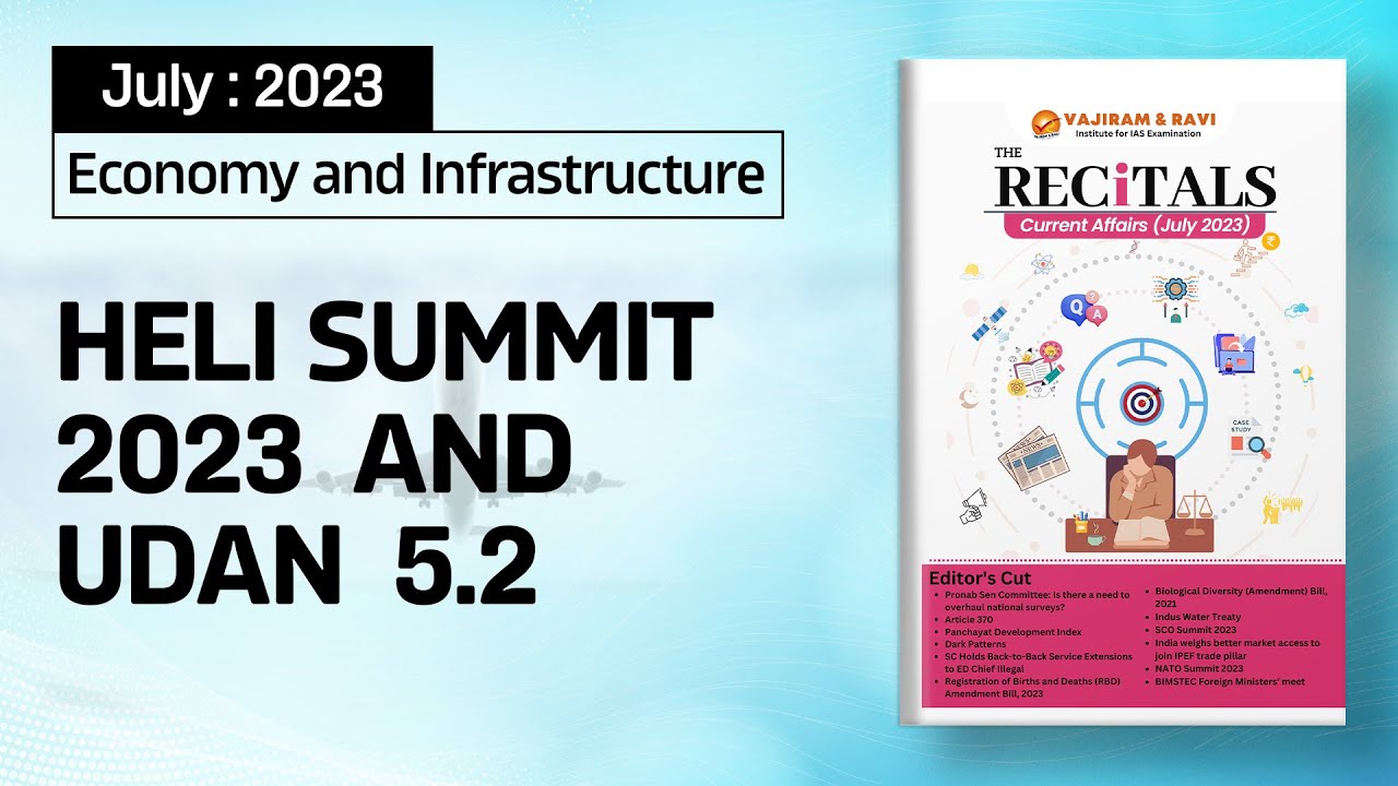 Heli India Summit 2023 & UDAN 5.2 Scheme | Recitals Current Affairs Magazine