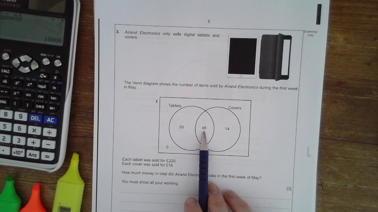 WJEC GCSE, ноябрь-осень 2018 г., NUMERACY, модуль 2, средний уровень