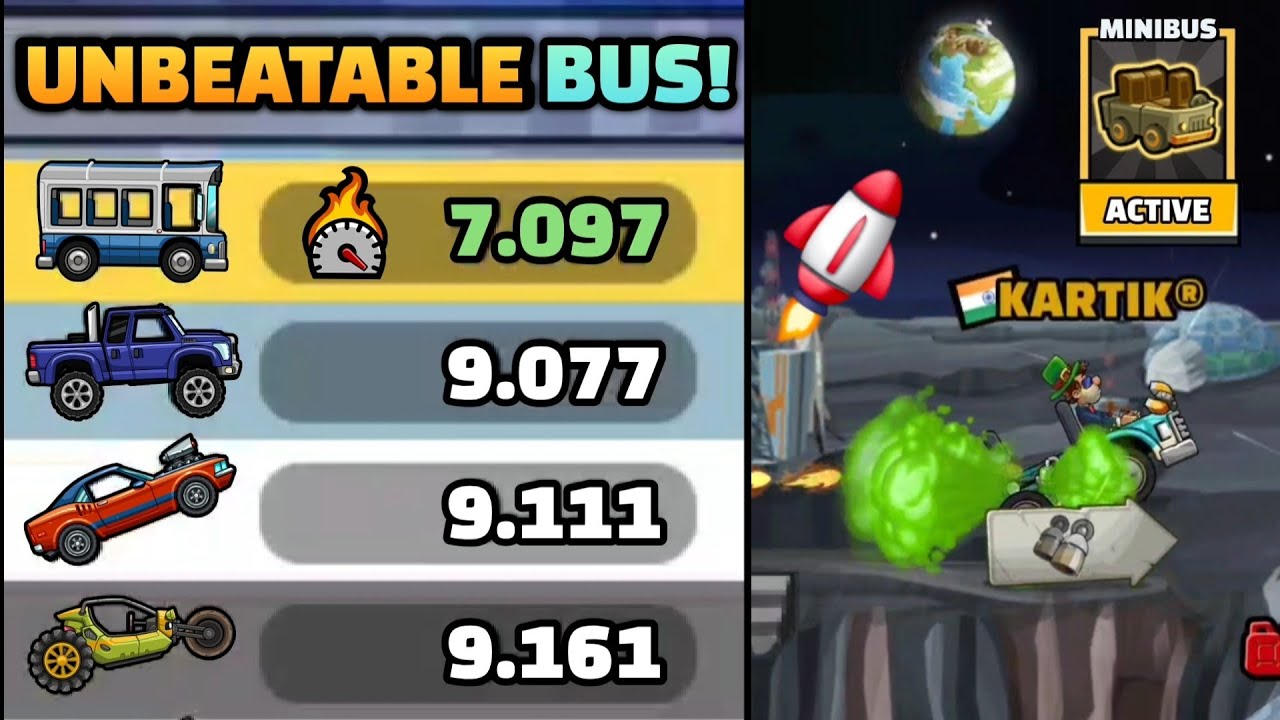 NO ONE CAN MATCH THE BUS SPEED!! 🤯🚀 IN COMMUNITY SHOWCASE - Hill Climb Racing 2