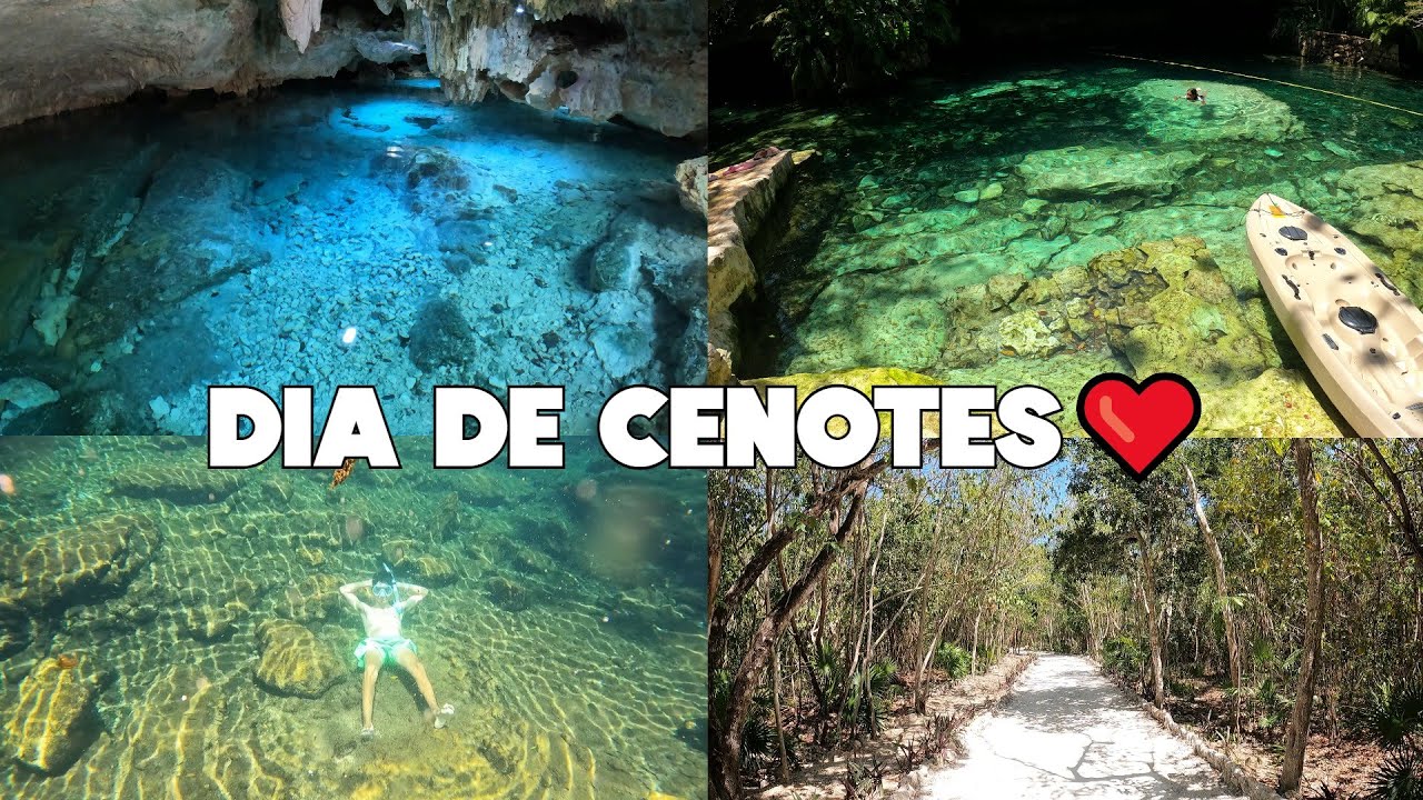 PLAYA DEL CARMEN HOY😍VAMOS A 4 CENOTES INCREIBLES⭐DIA CALUROSO ABRIL 2023