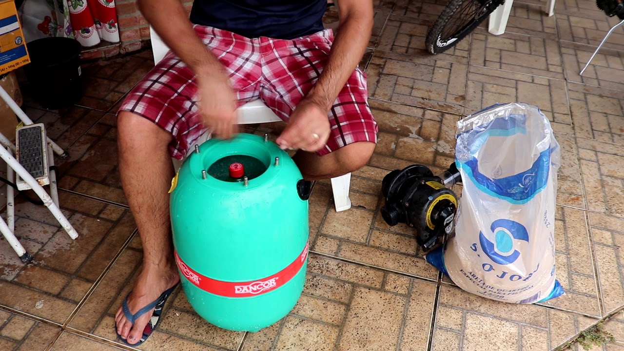 TROCA DA AREIA DO FILTRO DANCOR