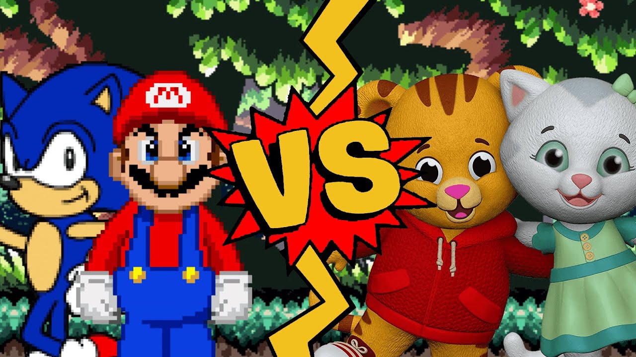 M.U.G.E.N Battles | Mario/Sonic vs Daniel Tiger/Katerina Kittycat