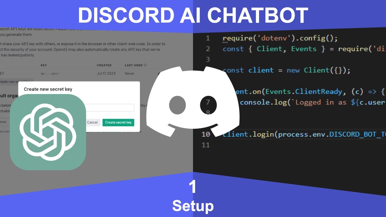 DISCORD AI CHATBOT 2023! - 01 Setup