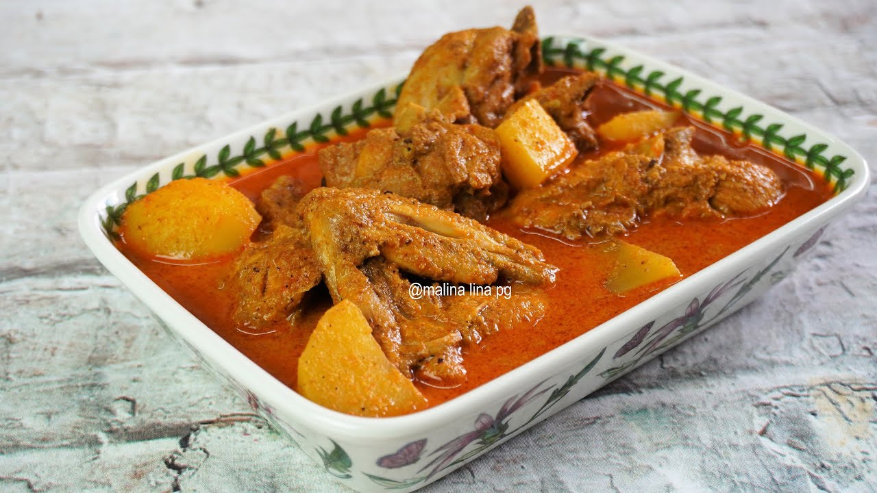 TIPS Cara Masak Gulai Darat Ayam Kelantan Sedap & Mudah | gulai ayam nasi berlauk malina lina pg