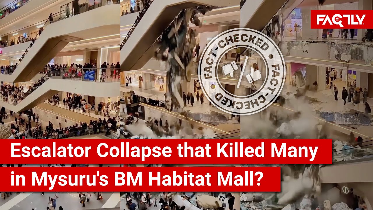 FACT CHECK: Does Viral Video Show Escalator Collapse that Killed Many in Mysuru's BM Habitat Mall?