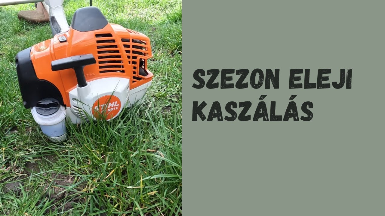 Stihl Fs 561-C idei év első indítása | fűnyírás | Ágyúval a nyúlra, | füstön a kolbász.