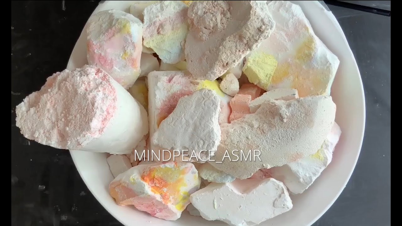 Powdery ASMR: Bucket of reformed gymchalk, gymchalk blocks and gymchalk paste