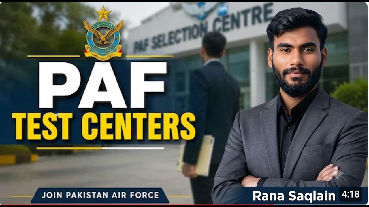 PAF Selection Centers in Pakistan | Complete List of All Cities | Rana Saqlain