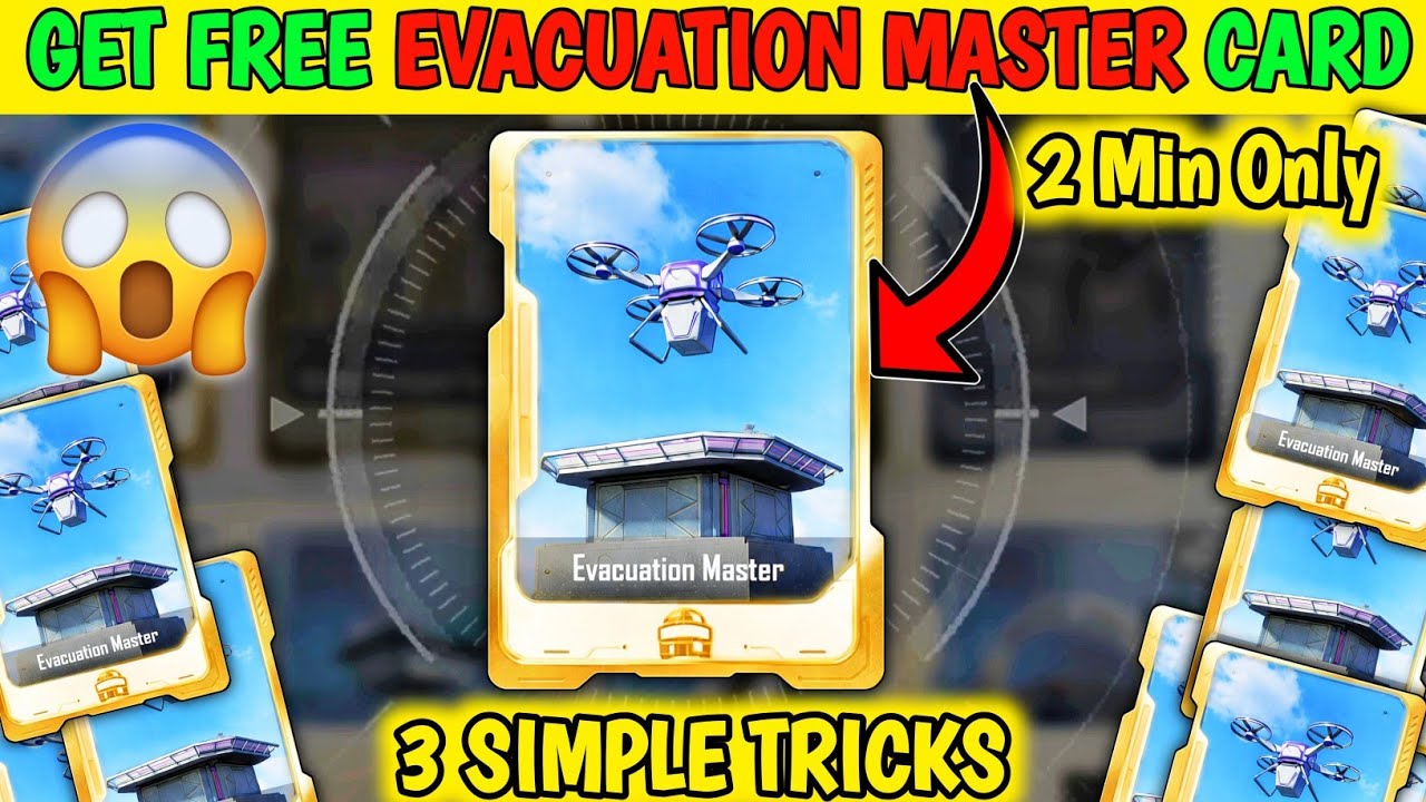 😱 FREE EVACUATION MASTER CARD IN 2 MINUTES 🔥 How to Get Evacuation Master Card in Bgmi |