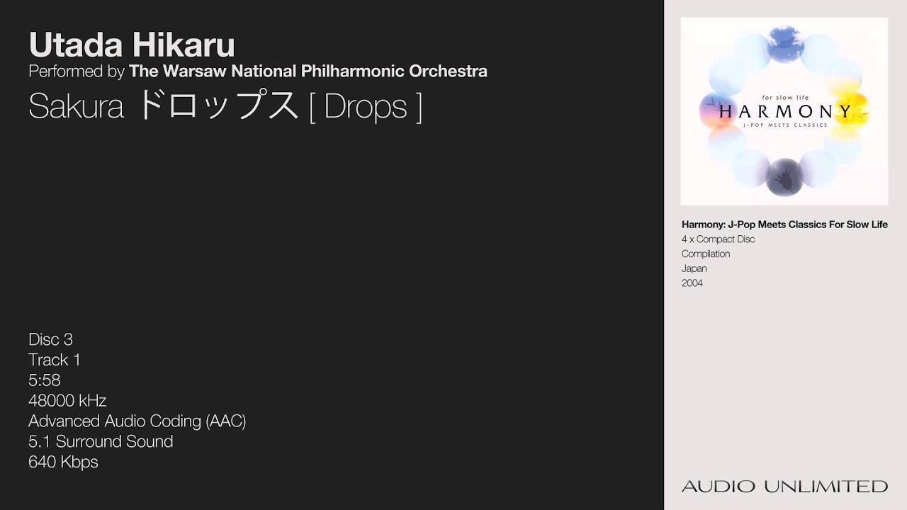Utada Hikaru & The Warsaw National Philharmonic Orchestra - Sakura ドロップス [ Drops ]