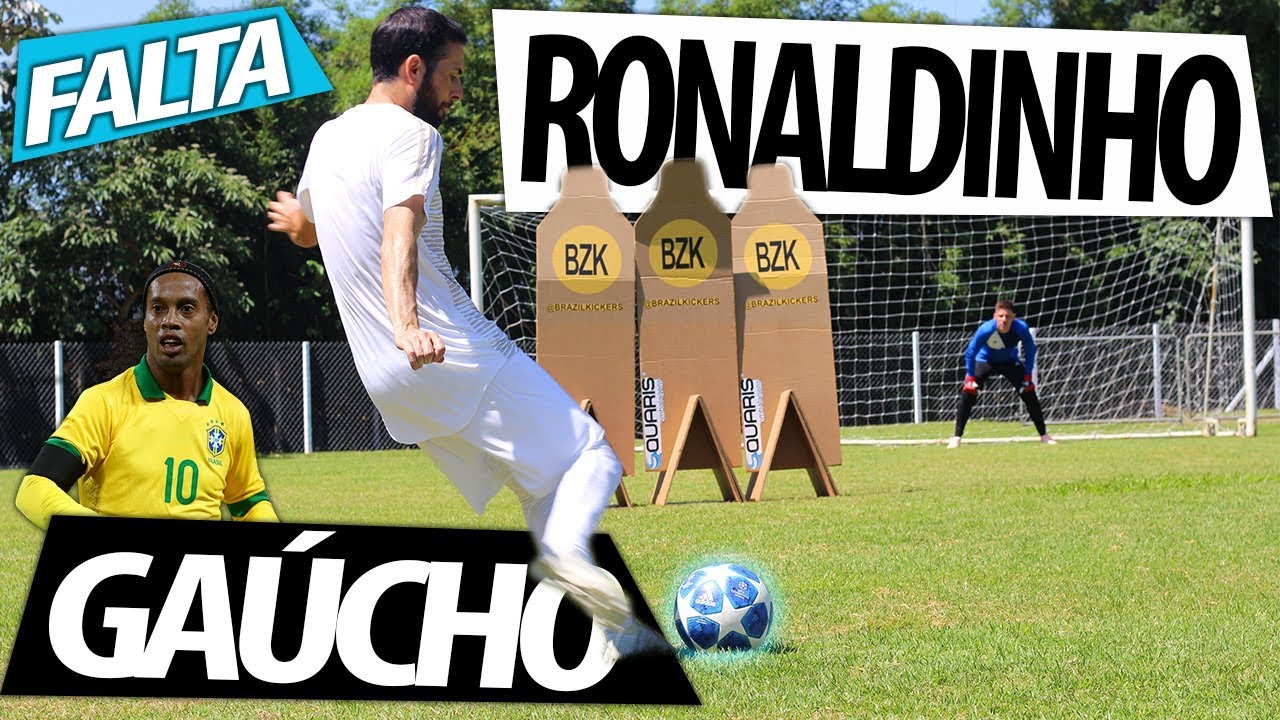 APRENDA COBRANÇA DE FALTA DO RONALDINHO GAÚCHO - (Lances efetivos de futebol) {BZK}