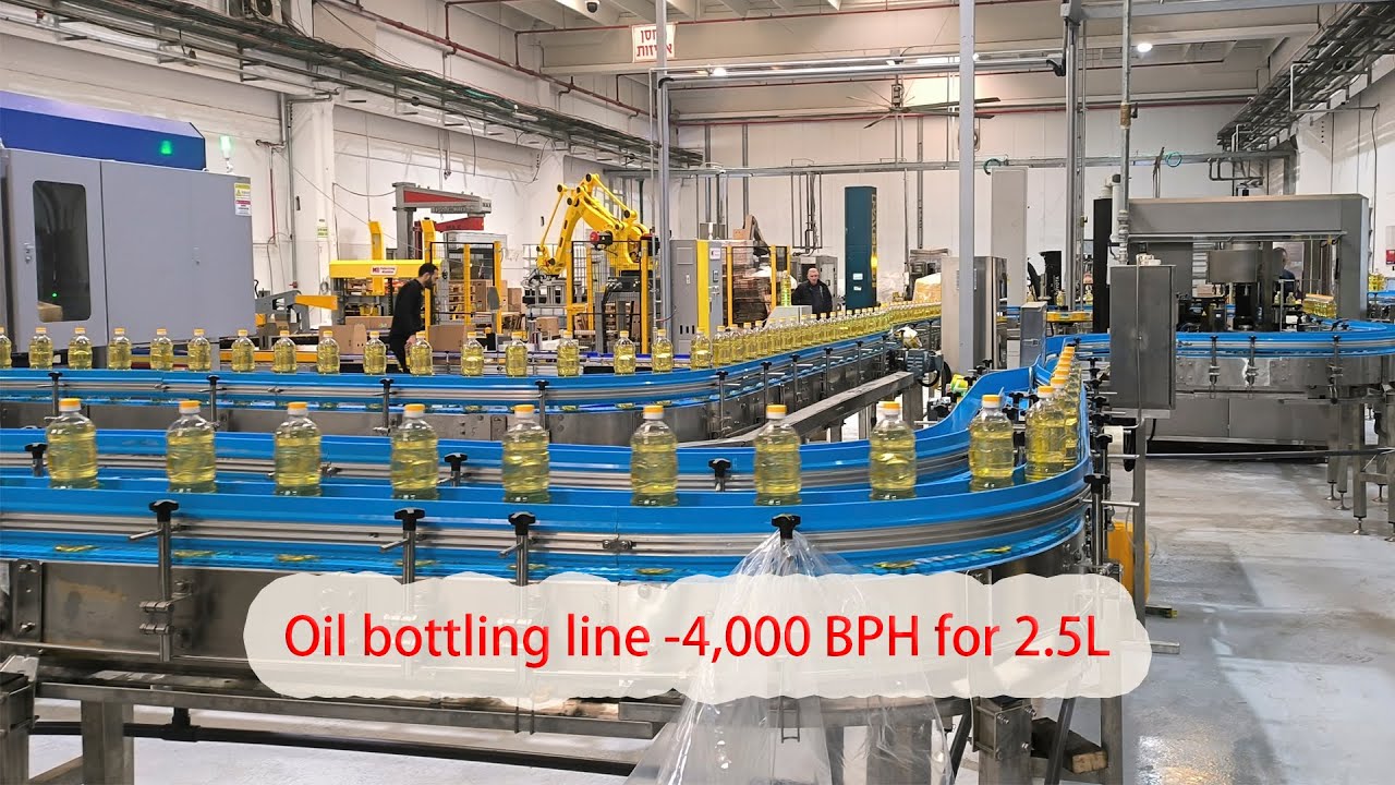King Machine Complete filling line for bottle edible oil 4000BPH 2.5L sunflower oil bottling line
